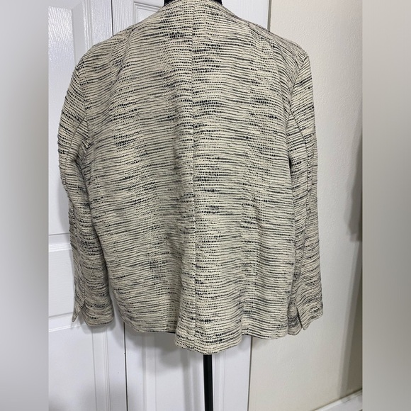 -EILEEN FISHER handwoven Organic Cotton Blazer size L - Picture 2 of 7